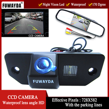Цветная CCD Автомобильная камера заднего вида FUWAYDA для FORD FOCUS SEDAN (3 коляски) Ford C-max, с 4,3-дюймовым зеркалом заднего вида 2024 - купить недорого