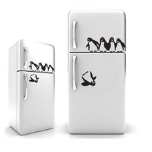 1PC Funny Penguin Kitchen Fridge Sticker DIY Decals Dining Room Kitchen Decorative Wall Stickers Home 2024 - buy cheap