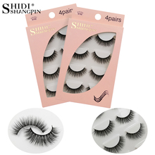 SHIDISHANGPIN 4 Pairs Mink Eyelashes Cilios Mink Volume Fake Eyelashes 3d Mink Lashes Makeup Natural False Eyelashes Maquiagem 2024 - buy cheap