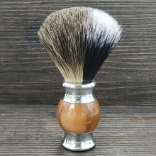 Dscosmetic-Nueva brocha de afeitar de pelo de tejón puro y nudos de pelo sintético, con mango de resina y metal 2024 - compra barato