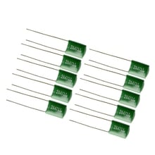 10 peças 0.047/2a473j capacitores diy para guitarras elétricas, baixo, tampas de tom verde 2024 - compre barato