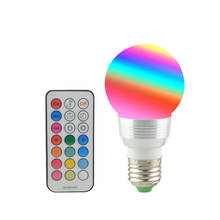 Christmas E27 RGB LED Bulb 3W RGB LED Lamp 220V 110V LED Light Multi Color 21 key RF Remote Control Chandelier for Living Room 2024 - buy cheap