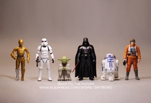 Figuras de acción de Star Wars para niños, set de 6 unids/set de 5-8cm, versión Q de Metal, colección de figuras de Anime, regalo 2024 - compra barato