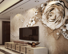 3d retro rose lace wallpaper mural papel de parede,living room sofa TV wall bedroom kitchen wall papers hoem decor restaurant 2024 - buy cheap