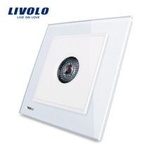 Livolo UK standard New Wall Light Sound Control Switch, AC 110~250V ,40S,White Crystal Glass Panel,  VL-W291SG-12/11/13 2024 - buy cheap