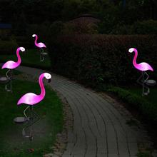 Dropshipping LED Solar Flamingo Lawn Lamp Garden Bird Light Simulated  Waterproof Solar Led Lights Outdoor For Garden Decor 2024 - buy cheap