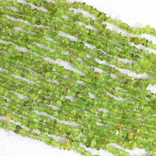 Fashion Irregular gravel olivine stone 5x7mm high grade beads diy Jewelry making 35" B529 2024 - buy cheap