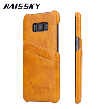 Haissky capa de couro vintage de luxo, capa para samsung galaxy s10e s10 s8 s9 plus s7 edge note 5 capa de telefone cartão carteira coque 2024 - compre barato