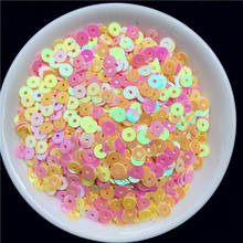Mix AB yellow Pin2000pcs/lot 4mm sequins pvc flat loose sequin Paillettes Sewing Craft Wedding Confetti Kids DIY Accessories 2024 - buy cheap
