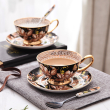 Набор кофейных чашек из черного магнлия в европейском стиле из костяного фарфора, креативная фарфоровая чайная чашка, послеобеденный чай для вечеринки, посуда для напитков, свадебные подарки 2024 - купить недорого
