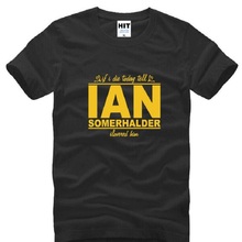 The Vampire Diaries Ian Somerhalder T Shirt Men Short Sleeve O-Neck Cotton Man T-Shirt Cool Tee Shirt Homme Camisetas Hombre 2024 - buy cheap