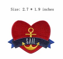 SAIL 2.7"wide embroidery patch  for Treasure/national/heart 2024 - buy cheap