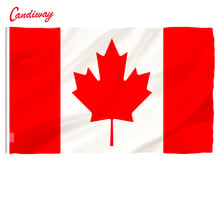 Candiway-Bandera de Canadá, bandera canadiense, Día de Canadá, hoja de arce rojo, CA 90x150 cm 2024 - compra barato
