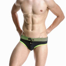 SEOBEAN Reticular Spandex Elastic Mens Swimming Trunks Sexy Bathing Shorts Briefs Swimwear Mens Trunks Summer Beach Suit Pants 2024 - buy cheap