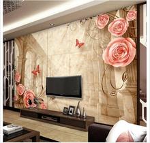 Customized 3d wallpaper 3d tv wall paper murals Marble columns television sofa setting wall paintings wallpaper 2024 - buy cheap