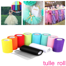 White/Pink Tulle Roll Spool Tutu  (15cmx22m) DIY Table Skirt Birthday Wedding Party Decoration Tulle Organza Roll Supplies 6Z 2024 - buy cheap