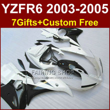 Carenados para motocicleta YAMAHA YZF1000, kit de carenado YZFR6 03 04 05, carrocería blanca y negra YZFR6 2003 2004, conjuntos de motocicleta F7R, gran oferta 2024 - compra barato