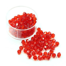 Mhs. sun aaa qualidade lt siam red bicone miçangas de cristal, para joias acessórios soltos espaçador contas de cristal diy contas facetadas 2024 - compre barato