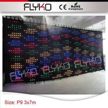 10ft * 23ft P90mm led customized size wholesale color changing led video curtain for music stage 2024 - buy cheap