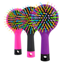 1 Piece Hot Selling Rainbow Volume Anti-static Magic Hair Curl Straight Massage Magical Comb Brush Styling Tools With Mirror -5 2024 - buy cheap