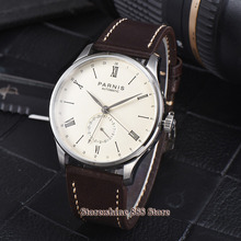Parnis-Reloj de pulsera para hombre, de 42mm, con esfera Beige, fecha, 24 horas, ST1690, con movimiento automático 2024 - compra barato