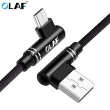 OLAF Type-C 90 Degree Fast Charging USB C Cable L Shape Data Cord Charger For Samsung S8 S9 Plus Xiaomi mi5 mi6 Huawei P10 P9 2024 - buy cheap