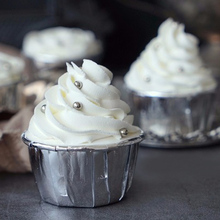 Decoração de bolo 50 mbps dourado e prata, acessórios de cozinha em papel cupcake decoração para festa de natal aniversário de casamento 2024 - compre barato