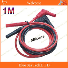 1 pair 1M multimeter pen extension test cable with 4mm socket 13 AWG 2.5 sq silicone cable Free Shipping 2024 - buy cheap