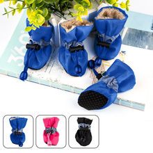 4pcs Waterproof Winter Pet Dog Shoes Anti-slip Rain Snow Boots Footwear Thick Warm For Small Cats Dogs Puppy Dog Socks Booties 2024 - buy cheap