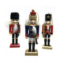 HT141 Movable doll puppets Boutique 12CM nutcracker New soldier walnuts people, wood hand-painted walnut gifts 3pcs/lot 2024 - buy cheap