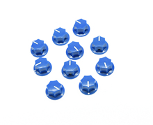 Perilla de Pedal de efecto, inserto de latón, tamaño pequeño, azul, estilo MXR, 10 Uds. 2024 - compra barato