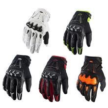 Мужские кожаные перчатки из углеродного волокна для мотокросса, гоночные велосипедные перчатки, 5 цветов, размер M/L/XL 2024 - купить недорого