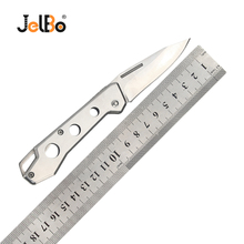 JelBo herramienta de autodefensa portátil bolsillo plegable cuchillo de acero inoxidable Camping al aire libre caza cuchillo de supervivencia karamit cuchillo 2024 - compra barato