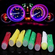 10pc T5 led car dashboard light instrument automobile door Wedge Gauge reading lamp bulb 12V cob smd Car Styling white red 2024 - buy cheap