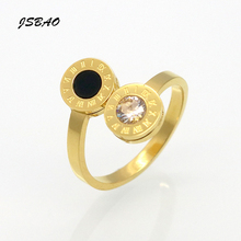 JSBAO FiveA Brand Delicate Zircon Roman Numerals Pattern Alliances Rings, Best Gift For Women Manual Mosaic Love Ring 2024 - buy cheap