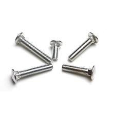 Tornillos de carro galvanizados de M6, tornillo de diente completo de 10mm-70mm, cabezal redondo Semicircular, tornillo de tubo de cuello redondo, revestimiento de Zinc en L 2024 - compra barato