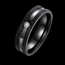 Titanium Steel Rings Classic Ring With Rhinestone Love Gift Luxury Jewelry For Woman And Man Black Jewelry Ring For Male 2024 - buy cheap