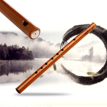 Китайский традиционный бамбуковый кларнет с 6 отверстиями, музыкальный инструмент для студентов, деревянный цвет 2024 - купить недорого