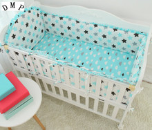Promotion! 5PCS Cartoon Baby Boy Crib Cot Bedding Set Nursery Bed Kit Bumper Sheet (4bumper+sheet) 2024 - buy cheap