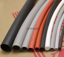 2M Flexible 1,7: 1 tubo termorretráctil de silicona suave de pared gruesa, 2500V, 200 ℃, diámetro de 4mm/5mm/6mm/8mm/10mm/12mm/20mm/30mm, negro/rojo 2024 - compra barato