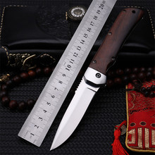 2021 New Hot Sale High Huality Outdoor Tactical Folding Knife Self-defense Survival Camping Wood Handle Fruit Hunting Knives 2024 - buy cheap