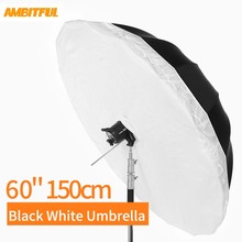 Godox 60 "150 см черный белый светоотражающий Зонт студийный осветительный Зонт с большим диффузором 2024 - купить недорого