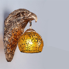 Wall Lights China Southeast Asia Style Eagle Animal Wall Lamps Luxury Lighting E27 Glass Lampshade Hot Sell Home Fixtures WL-7 2024 - buy cheap