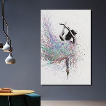 Modern Home Decoration Posters And Prints Abstract Watercolor Graffiti Ballet Dancer Canvas Painting Wall Art Picture For Room 2024 - buy cheap