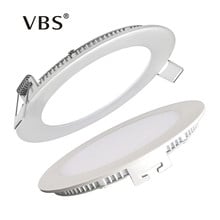 Dimmable Led Panel Downlight Ultra Thin 3w 4w 6w 9w 12w 15w 18w Round Ceiling Recessed Spot Light AC85-265V Painel lamp CE UL 2024 - buy cheap