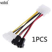 1pcs/lot Computer Cooling Fan Power Cables 4Pin Molex to 3Pin fan Power Cable Adapter Connector 12v*2/5v*2 for CPU PC Case Fan 2024 - buy cheap
