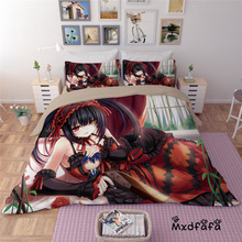 Mxdfafa Anime DATE A LIVE Tokisaki Kurumi Duvet Cover Set Luxury Comforter Bedding Set  Include 1 Duvet Cover and 2 pillow cases 2024 - buy cheap