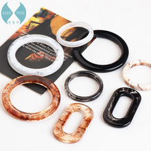 Anillo de ácido acético de Corea del Sur y Japón, accesorio de joyería artesanal, anillo grande, ovalado, pendientes, colgante de material 2024 - compra barato