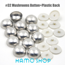 100Sets/lot #32 Mushrooms Shape Round Aluminum Fabric Covered Cloth Button Cover Metal Plastic Back Handmade DIY Free Shipping 2024 - buy cheap