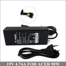 Adaptador de CA con cable de alimentación para portátil Acer Aspire 5750, 5750G, 5755G, 5755G, 6920G, 6920G, 6930G, 19V, 4,74a, 90W 2024 - compra barato